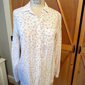 BeachLunchLounge Button Up Heart Blouse